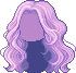 Stylish Wavy Hair, purple
