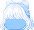 Hair Bow Half-Updo, blue