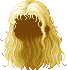Loose-Bang Retro Hair, blonde