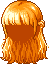 Long Hair with Cropped Bangs, orange