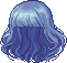 Poofy Locks with Cropped Bangs, blue