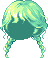 Messy Braided Pigtails, green