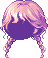Messy Braided Pigtails, purple