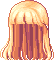 Long Hair with Parted Bangs, orange