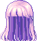Long Hair with Parted Bangs, purple