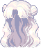 Flowing Hair with Buns