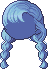 Cadena Bangs, blue
