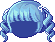 Curly Princess Hair, blue