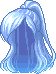 Canted Pixie Cut, blue