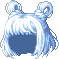 Messy Bob Hair, blue