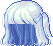 Half Chickpea Hair, blue