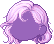 Voluminous Short Crescent Hair, purple