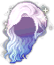 Glimmering Ripple Hair, blue