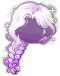 Foggy Glimmering Ripple Hair, purple