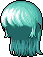 White Lilin Hair, green