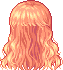 Choppy Bangs Long Hair, orange