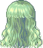 Choppy Bangs Long Hair, green
