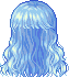 Choppy Bangs Long Hair, blue