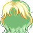 Two-Tone Bangs Hair, green