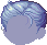Parted Updo Hair, blue