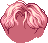 Short Wavy Parted Hair, red