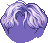 Short Wavy Parted Hair, purple