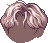 Short Wavy Parted Hair, brown