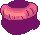 Circular Bald Hair, red