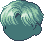 Parted Boyish Hair, green