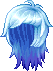 Black Twinkle Hair, blue