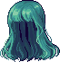 Long Hair with Bangs, green