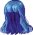 Long Hair with Bangs, blue