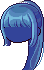 Princess Ponytail Hair, blue