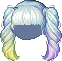 Lopsided Ponytail, blue