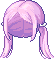 Pigtails Hair, purple