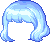 Wavy Short Hair, blue