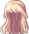 Bling Long Hair with Blunt Bangs, orange