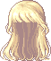 Bling Long Hair with Blunt Bangs, blonde