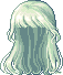 Bling Long Hair with Blunt Bangs, green