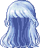 Bling Long Hair with Blunt Bangs, blue