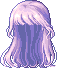 Bling Long Hair with Blunt Bangs, purple