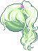 Starry Cloud Ponytail, green