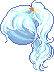 Starry Cloud Ponytail, blue