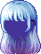 Rain Bang Hair, blue