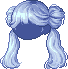 Rolling Twin Hair, blue