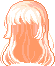 Plum Blossom Hair, orange
