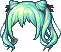 Horn Twin Hair, green
