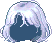 Crescent Bob Hair, blue