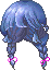 Braided Locks Hair, blue
