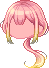 Lop-eared Ponytail Hair, red